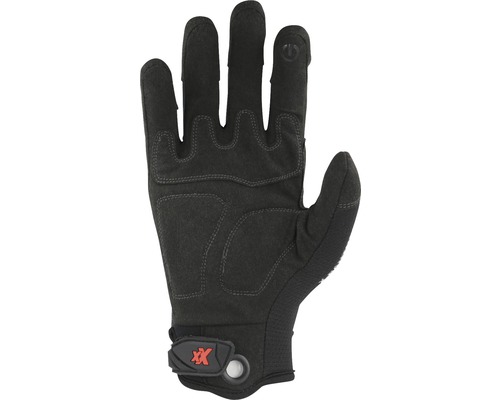 Zwarte werkhandschoen met handpalm bescherming en versterkte vingers