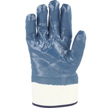 Blauwe gecoate werkhandschoen met manchet