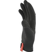 Beschermende handschoen van leer en textiel