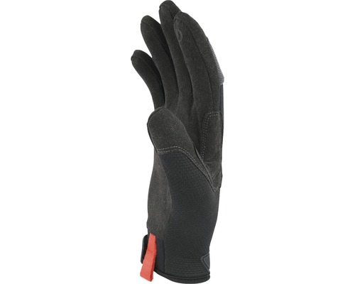 Beschermende handschoen van leer en textiel