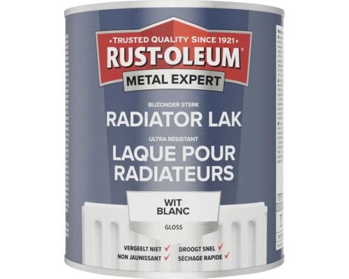 RUST-OLEUM Metal Expert Radiator lak hoogglans wit 750 ml Rust-Oleum radiatorlak blik
