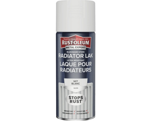 RUST-OLEUM Metal Expert Radiator lak hoogglans wit 400 ml Rust-Oleum Logo, Metaalspecialist, radiatorlak