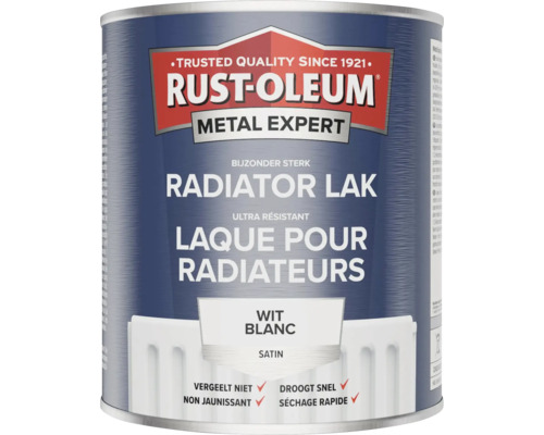 RUST-OLEUM Metal Expert Radiator lak zijdeglans wit 750 ml