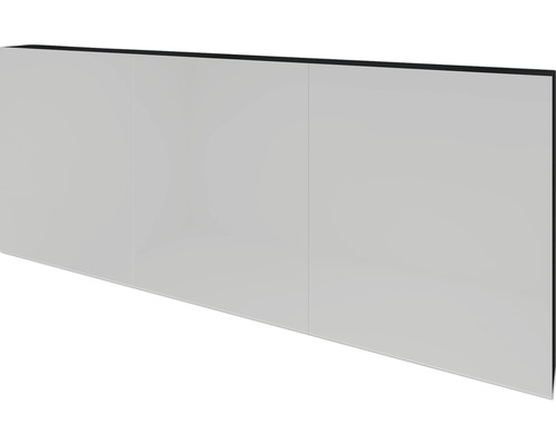 SANOX spiegelkast 3-deurs 160x13x65 cm zwart mat