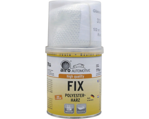 UBBINK Reparatieset voor GFK/polyester vijver Airo Automotive Fix polyesterhars met glasvezelmat