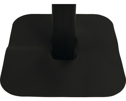 Zwarte metalen lampvoet met vierkante vorm