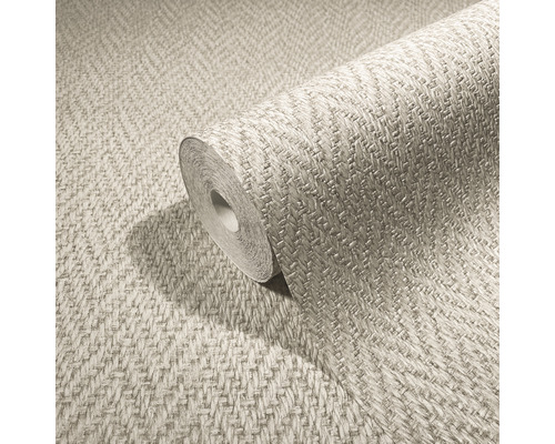 Rol vliesbehang met textielpatroon