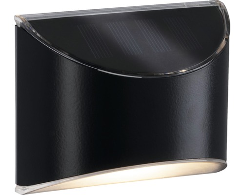 Zwarte solar wandlamp voor buiten