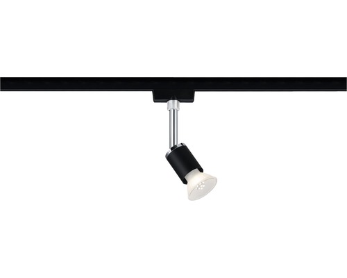Railspot op zwarte rail met lamp