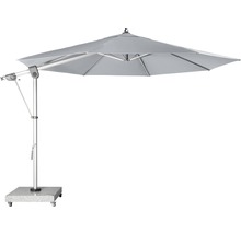Vrijhangende parasol met voet op wielen