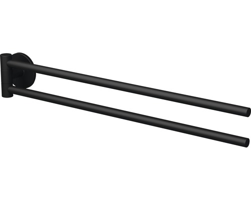 LENZ Handdoekhouder Nero zwenkbaar 2 armig 40 cm zwart LENZ Handdoekhouder Nero zwenkbaar 2 armig 40 cm zwart