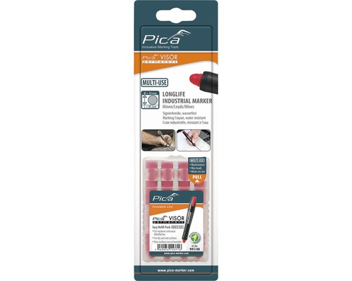 Pica Visor Permanent Longlife Industriële marker inclusief minenverpakking
