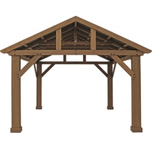 Houten tuinpaviljoen met zadeldak