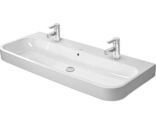 DURAVIT Dubbele wastafel Happy D.2 wit glanzend 120x50,5 cm