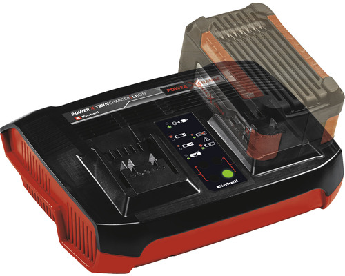 Einhell Power X-Twincharger voor lithium-ion batterijen met laadindicator