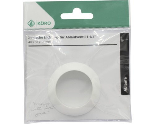 Conische afdichting voor afvoerventiel, afmeting 40 x 58 x 11 millimeter