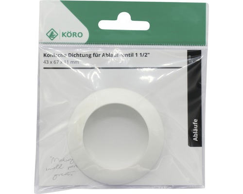 Conische afdichting voor afvoerventiel, grootte 1 1/2 inch