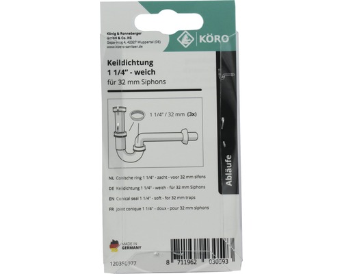 Conische ring 1 1/4 inch zacht voor 32 millimeter sifons
