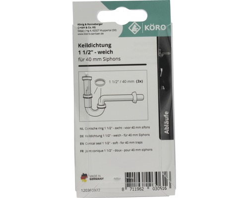 KÖRO Conische ring 1 1/2 inch zacht voor 40 millimeter sifons