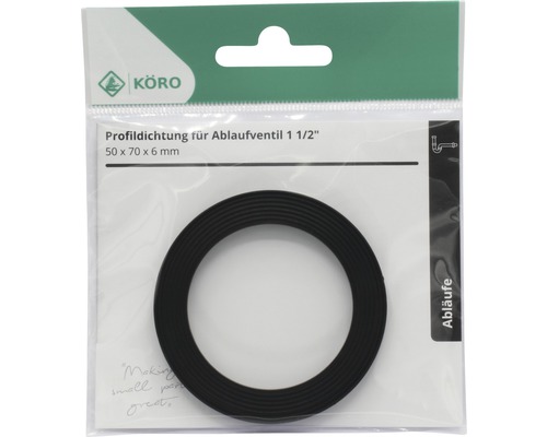 Profielafdichting voor afvoerventiel, afmeting 50x70x6 millimeter