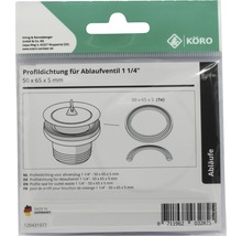 Profielafdichting voor afvoerplug, 50x65x5 millimeter
