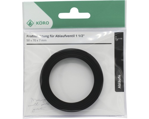 Körö afdichting voor afvoerventiel 1 1/2 inch, 50x70x7 mm