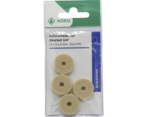 Kraanschijven voor bovenstuk, 3/4 inch, 23x5x4 millimeter, in verpakking