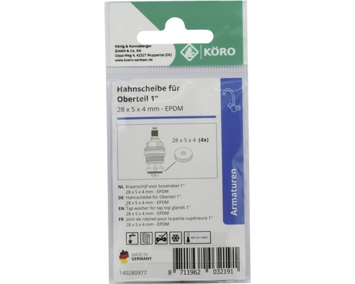 Kraanschijf voor bovendeel met afmetingen 28 x 5 x 4 millimeter