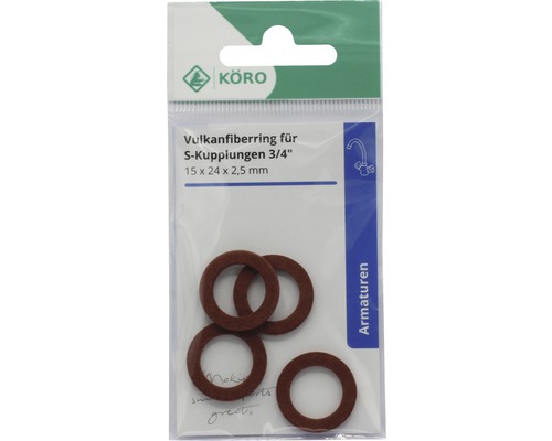 Vulcanfiberringen 3/4 inch voor S-koppelingen in verpakking