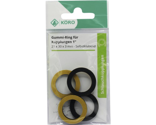 Rubberen ringen voor koppelingen, zelfklevend, afmeting 21 x 30 x 3 millimeter