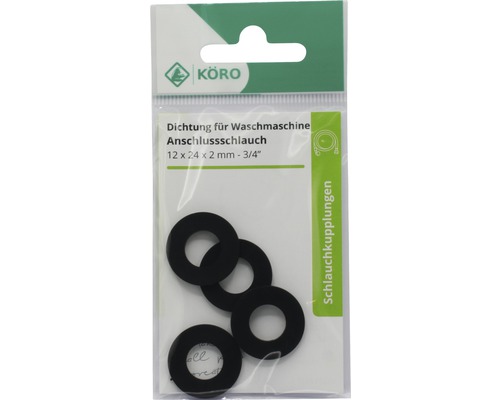 KÖRO afdichting voor wasmachine aansluitslang, 12 x 24 x 2 millimeter - 3/4 inch
