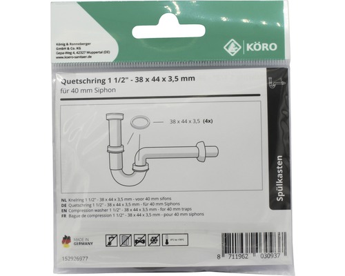 Knelling 1 1/2 inch 38 x 44 x 3,5 millimeter voor 40 millimeter sifons in verpakking