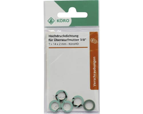 Hogedruk afdichting voor wartelmoer 3/8 inch, 9x14x2 millimeter