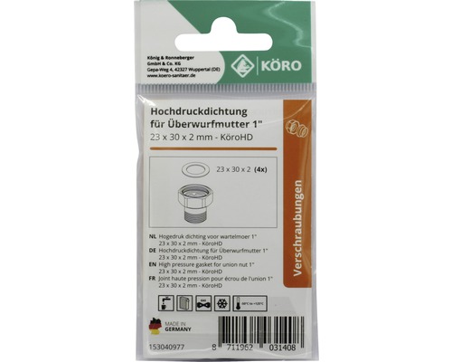 Hogedrukdichting voor wartelmoer, 23x30x2 mm