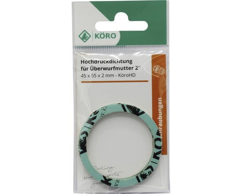 Hogedrukpakking voor wartelmoer 2 inch, 45 x 55 x 2 millimeter in blisterverpakking