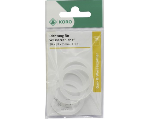 Afdichting voor watermeter 1 inch, 30 x 38 x 2 millimeter, LDPE