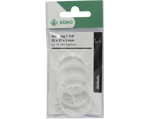 Verpakkingszegelringen, 32 x 37 x 3 mm, voor 32 mm sifons