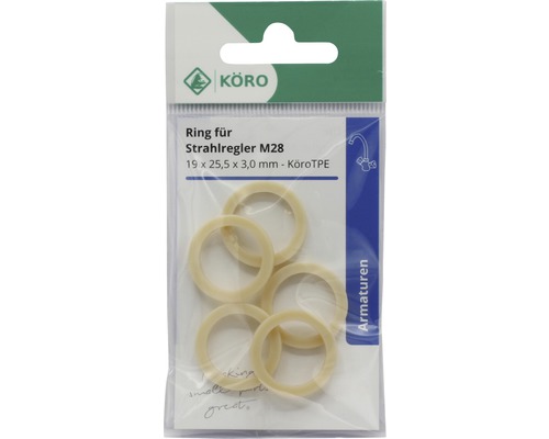 Körö afdichtringen voor straalregelaar M28, 19x25,5x3 millimeter, in zak