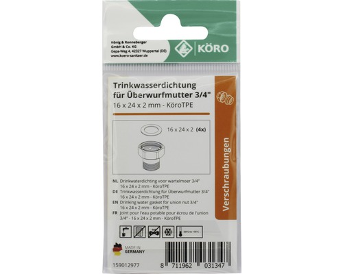 Drinkwaterafdichting voor wartelmoer, 3/4 inch, 16 x 24 x 2 millimeter