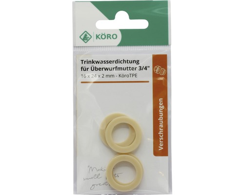 Drinkwaterafdichting voor wartelmoer, 3/4 inch, 16 x 24 x 2 millimeter