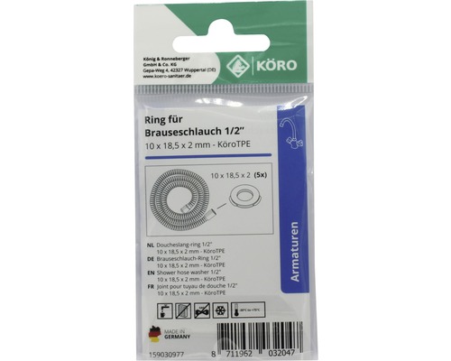 Doucheslang ring 1/2 inch in blisterverpakking