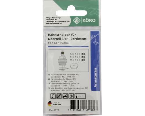 Körö kraanschijven voor bovendeel 3/8 inch assortiment 13/14/15 millimeter