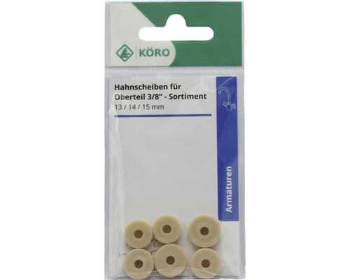 Kraanschijven assortiment 3/8 inch, 13, 14, 15 millimeter