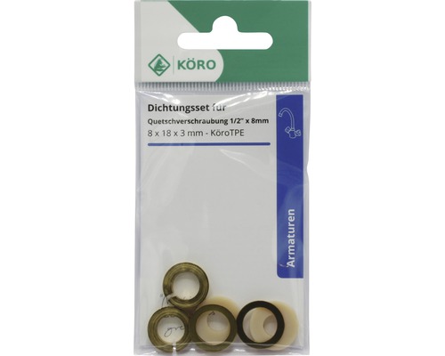 Afdichtingsset voor knelkoppeling 1/2 inch maal 8 millimeter