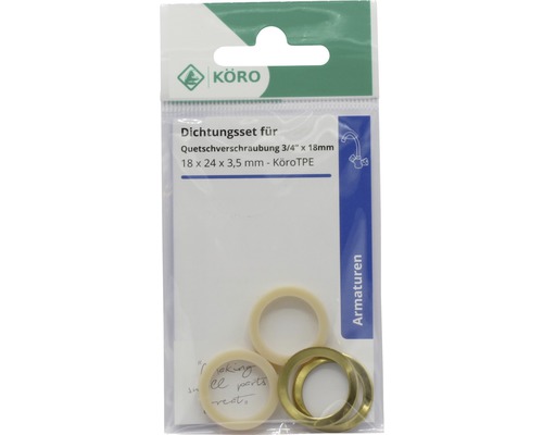 Dichtingsset voor knelkoppeling 3/4 inch x 18 millimeter