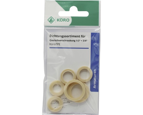 Afsluitingsset voor knelkoppeling 1/2 inch plus 3/4 inch in een plastic zak