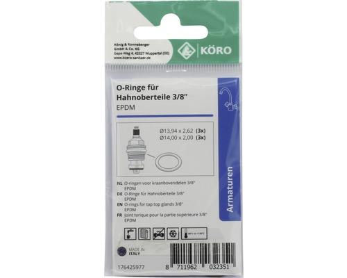 O-ringen voor kraanbovendelen, 3/8 inch, EPDM