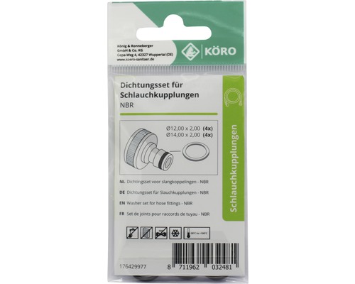 Dichtingsset voor slangkoppelingen