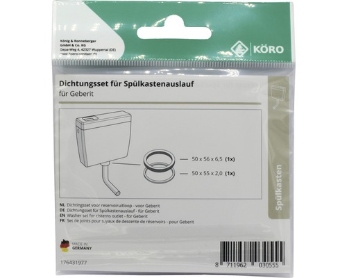 Dichtingsset voor reservoiruitloop voor Geberit