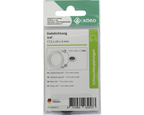 Zeefdichting 3/4 inch in verpakking